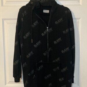 RAW Rolling Papers Men's Black Logo Print Spacesuit - One Piece - Size S